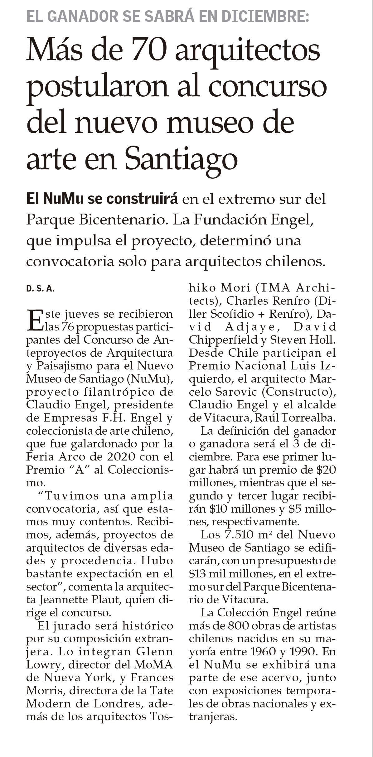 Concurso NUMU Diario